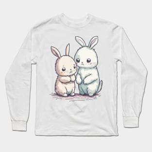 cute kawaii bunnies Long Sleeve T-Shirt